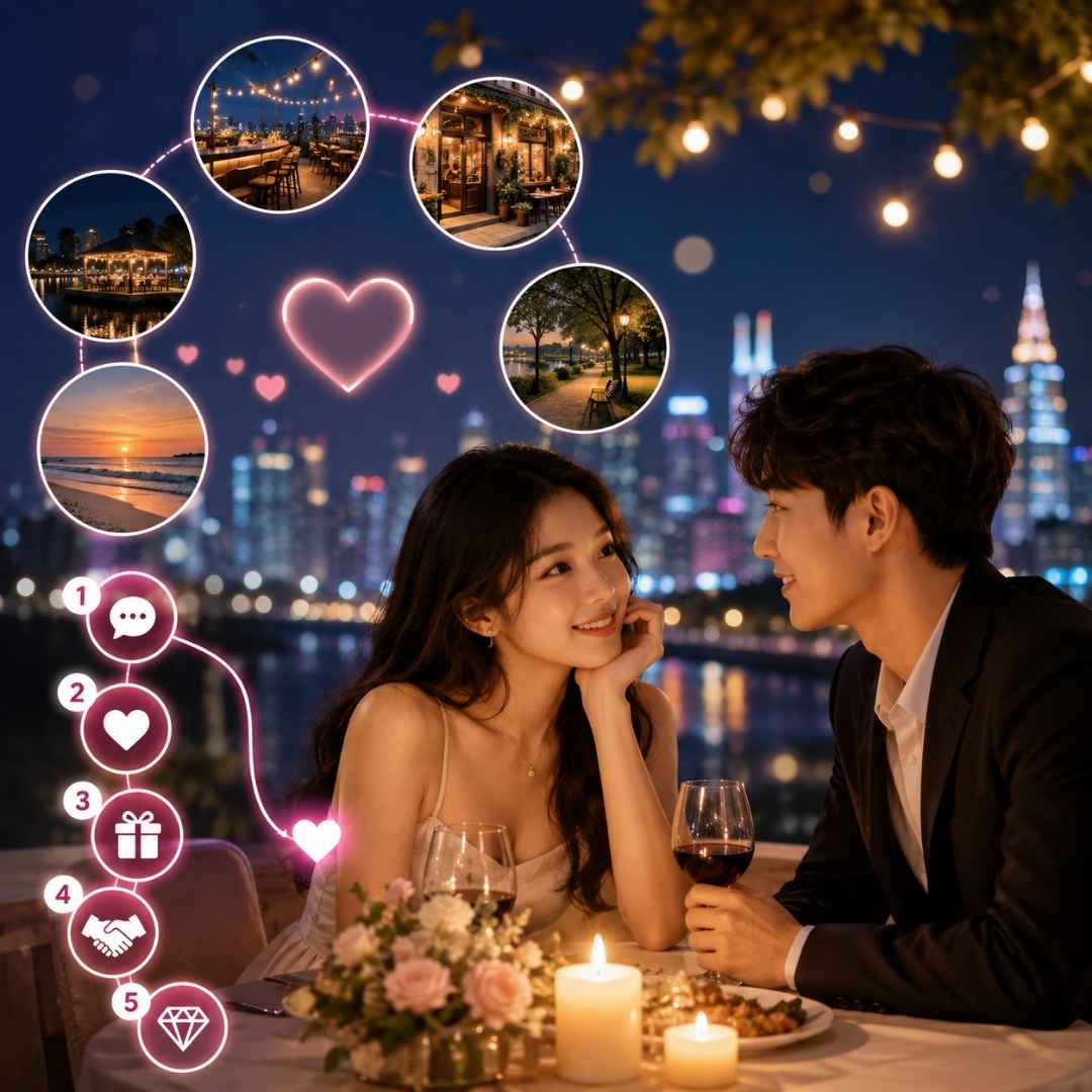 Địa Điểm Hẹn Hò Lý Tưởng Và 5 Bước Khiến Nàng Say Đắm